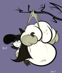 big_ass big_belly big_breasts bra creepy_susie embarrassed goth hornymustardsauce panties stuck the_oblongs tree wedgie witch witch_hat