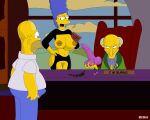 big_breasts big_dildo cuckold cum dildo dirtier_(artist) homer_simpson marge_simpson montgomery_burns pussy pussy_hair secretary the_simpsons toys