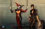 batman_(series) bdsm bondage breasts catwoman cleavage exposed_breasts harley_quinn harley_quinn_(classic) leather selina_kyle skyler-rogue subscribestar superheroine torn_clothes yuri