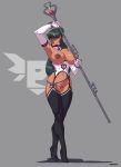 armpit big_breasts bishoujo_senshi_sailor_moon breasts bustier dark_nipples dark_skin dmitrys earring earrings elbow_gloves garter_belt gloves green_hair high_heels huge_breasts jewelry lingerie long_hair magical_girl meiou_setsuna muscle nipples pussy rod sailor_pluto setsuna_meiou shoes solo staff stockings tattoo time_staff underwear visor