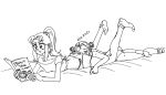  2_girls ass biesiuss butt_snuggle dc_comics dcau female female_only monochrome raven_(dc) starfire teen teen_titans white_background yuri 