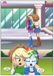 applejack applejack_(eg) applejack_(mlp) bbmbbf comic equestria_girls equestria_untamed hasbro my_little_pony my_little_pony:_friendship_is_magic older older_female palcomix rainbow_dash rainbow_dash_(eg) rainbow_dash_(mlp) sex_reeducation young_adult young_adult_female young_adult_woman