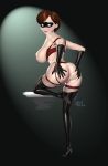 ass elastigirl kinkyjimmy knee_high_boots milf sideboob solo the_incredibles