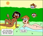 a.j. a.j.'s_mom a.j._ibrahim ass black_hair blue_eyes breasts brown_hair dark_skin earrings erect_nipples hat jewelry manuel_hogflogger milf nipples nude pubic_hair pussy short_hair smile the_fairly_oddparents timmy's_mom timmy_turner