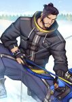 1boy alternate_version_available hanzo_(overwatch) kienbiu male male_only muscular_male overwatch solo_male yaoi yaoi