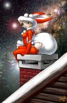  bell bunny_ears chimney christmas cleavage dr_comet furry gift_bag holiday santa_claus skin_tight 