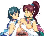 1boy 2girls akisu_karasu ami_mizuno areola bad_id big_breasts bishoujo_senshi_sailor_moon blue_hair bow breast_press breasts brown_hair censored choker circlet cum double_paizuri earring earrings elbow_gloves gloves green_skirt hair hair_bobble hair_bobbles hair_ornament high_ponytail horny horny_women huge_breasts inner_senshi jewelry karasu_(pixiv) kino_makoto large_breasts magical_girl makoto_kino male_pubic_hair mizuno_ami motion_blur multiple_girls multiple_paizuri nipples older_version paizuri penis pink_bow ponytail pov pubic_hair ribbon sailor_jupiter sailor_mercury short_hair skirt sluts teamwork tears threesome tiara white_gloves whores