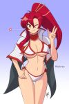  1girl 1girl 1girl alluring breasts female_only one_eye_closed raydango red_hair tengen_toppa_gurren-lagann yoko_littner 