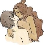 avatar:_the_last_airbender beanaroony black_hair breasts breasts_on_chest brunette fan_fiction hair_bun katara kissing passionate_sex tagme zuko