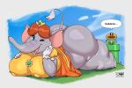 1girl 1other anthro ass bbw bedroom_eyes big_ass big_booty big_breasts big_butt breasts brown_hair bubble_ass bubble_butt clothing curvaceous curvy dat_ass dress elephant elephant_daisy erect_nipples fat_ass fat_booty female_focus grey_skin horny huge_ass insanely_hot joaoppereiraus laying_on_stomach lying mario_(series) nintendo on_stomach outside overweight overweight_female pereira_cartoons princess_daisy seductive seductive_eyes seductive_smile sexy sexy_ass sexy_body sexy_breasts sexy_bubble_butt smelly_ass speech_bubble super_mario_bros._wonder talking_flower_(super_mario_bros._wonder) text thick_ass thick_thighs wide_ass wide_hips