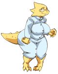 1girl 2020s 2023 2d 2d_(artwork) 3_toes 4_fingers alphys alternate_version_available anthro anthro_only big_breasts big_thighs box_chan breasts buckteeth chubby chubby_female clothed clothed_anthro clothed_female clothing digital_media_(artwork) dinosaur dinosaur_girl female female_anthro female_only glasses lab_coat labcoat lizard lizard_girl lizard_tail monster monster_girl nsfw_version_available reptile reptile_girl reptile_tail scalie scalie_female solo solo_female tail teeth thick_thighs undertale undertale_(series) video_game_character video_games white_background wide_hips yellow_body yellow_skin