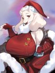  1_girl 1girl 2022 anthro anthro_only big_breasts boss_monster breasts christmas christmas_clothing christmas_hat christmas_outfit clothed clothing female female_anthro female_only fur furry furry_female furry_only gloves goat gradient_background hi_res holidays horns long_ears mature mature_anthro mature_female milf monster monster_girl red_clothes red_clothing red_eyes red_gloves santa_costume santa_hat solo solo_anthro solo_female toriel undertale undertale_(series) white_fur woobin94 