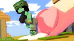  1girl gigantic_penis melinajbt minecraft 