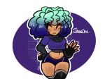  big_ass big_breasts black_female chibisprinkles ebony sharki_(chibisprinkles) thick_thighs twitter_artist 