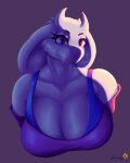 1girl 2020 2d 2d_(artwork) anthro anthro_only bare_shoulders big_breasts boss_monster breasts caprine cleavage clothed digital_media_(artwork) female female_anthro female_only furry furry_female furry_only goat goat_horns horns mature mature_female milf monster monster_girl pixiv_id_43554989 purple_background simple_background solid_color_background solo solo_anthro solo_female sunnydraconis toriel undertale undertale_(series) upper_body video_games white_fur