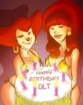  birthday_cake breasts disney earrings goof_troop looking_at_viewer married_with_children milf peg_bundy peg_pete 