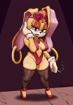 1girl anthro cigarette clothed clothing deersun ear_piercing eyewear footwear furry high_heels high_res hoop_earrings lagomorph mammal mars_symbol mature_female piercing rabbit sega shoes sonic_(series) sunglasses symbol vanilla_the_rabbit