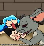 1boy 1girl beastiality hellwithyou mouse pussylicking shrunk