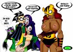  ass breasts character_name cheshire dark-skinned_female dark_skin dc_comics dcau erect_nipples erection foursome handjob huge_breasts lucha_libre marker marker_(artist) nipples paizuri pantha penis raven_(dc) robin teen_titans uncensored 