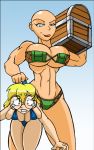 bald bikini blonde_hair breasts funny gina_diggers glasses gold_digger wedgie zelda_hurley