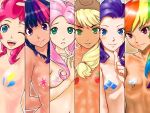 6_girls 6girls applejack applejack_(mlp) female female_only fluttershy fluttershy_(mlp) group human humanized looking_at_viewer mitsu_(prettychii) my_little_pony pinkie_pie pinkie_pie_(mlp) rainbow_dash rainbow_dash_(mlp) rarity rarity_(mlp) twilight_sparkle twilight_sparkle_(mlp)