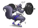 ass barbell eltonpot female furry muscle weights wolf