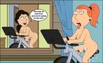  ahegao big_pussy bike black_hair bonnie_swanson brunette cameltoe cum cumming dialogue erect_nipples exercise_bike family_guy humping lois_griffin masturbation masturbation nude orgasm orgasm_face pussy_juice red_hair rubbing sexfight sexfightfun smile smiley_face squirt squirting yuri 