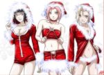 christmas hinata_hyuuga ino_yamanaka naruto sakura_haruno