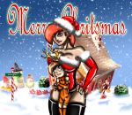  breasts brown_hair christmas drago-flame erect_nipples huge_breasts merry_christmas nipple_slip nipples snow text the_fairly_oddparents timmy_turner vicky_(fop) 