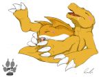  69 agumon cum cum_drip cum_in_mouth cum_inside digimon erection fellatio internal_cumshot interspecies mikachutuhonen oral patamon penis spread_legs yaoi 