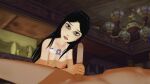  16:9_aspect_ratio 1boy 1boy1girl 1girl alice:_madness_returns alice_liddell american_mcgee&#039;s_alice black_hair bra bra_lift breasts cum_on_body cum_on_breasts dark_hair green_eyes hentai indoors light-skinned_female long_hair looking_at_viewer medium_breasts necklace on_ground open_eyes open_mouth penis penis_grab penis_tip room semen_on_body semen_on_breasts teen white_bra 