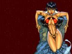  800x600 alex_garner bracelet brian_haberlin j._scott_campbell looking_at_viewer sling_swimsuit solo tombstone vampirella vampirella_(series) wallpaper 