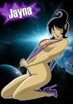  alien ass breasts dc_comics grimphantom hair jayna lipstick purple_eyes purple_lips sling_bikini super_friends wonder_twins 