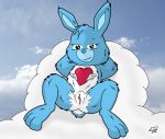  blue_fur bunny care_bear_cousins care_bears earthbone earthbone_(artist) furry presenting rabbit solo swift_heart_rabbit the_care_bears 