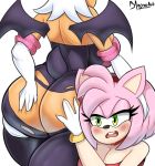 2_girls amy_rose bmayyneart nipples rouge_the_bat sega sonic_the_hedgehog_(series) tagme