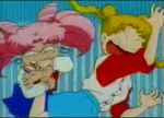 animated bishoujo_senshi_sailor_moon blonde_hair cap chibi_usa gif lowres sailor_moon screencap tickle tickling tsukino_usagi usagi_tsukino