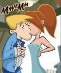  disney gif helix huge_breasts kim_possible kimberly_ann_possible king-cheetah kissing red_hair ron_stoppable undressing 