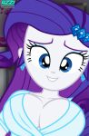 big_breasts equestria_girls gif older older_female open_shirt rarity_(eg) young_adult young_adult_female young_adult_woman