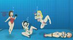 american_dad asphyxiation bikini blonde blonde_hair brown_hair brunette cameltoe dialogue drowned drowning family_guy francine_smith goth goth_girl lois_griffin meg_griffin pool red_hair rope rope_bondage sexfightfun sexfightfun_(character) swimming swimming_pool swimsuit underwater underwater_peril vibrator yuri