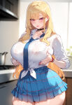 1girl ai_generated hand_on_breast kitagawa_marin sono_bisque_doll_wa_koi_wo_suru