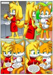 1boy 1girl 1girl anthro bbmbbf comic crying dialogue let_me_love_you_(comic) male miles_"tails"_prower mobian_(species) mobius_unleashed palcomix sega sega sonic_the_hedgehog_(series) speech_bubble tails_the_fox tears zooey_the_fox