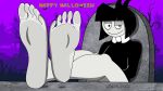  1girl adult_swim big_feet creepy_susie feet foot_fetish foot_focus graveyard legs presenting_feet the_oblongs tombstone 