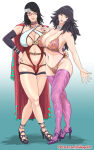 1girl 2_girls aged_up alluring arm_warmers armwear bare_legs belt big_breasts big_breasts big_breasts bikini bikini_bottom bikini_top black_eyes black_hair blue_eyes blue_hair boruto:_naruto_next_generations cape cleavage clothed clothing curvaceous curvy curvy_female curvy_figure duo duo_focus facepaint facial_markings feet female_focus female_only footwear forehead_protector glasses hand_on_hip headband high_heels high_heels high_res himawari_uzumaki inner_sideboob legwear light-skinned_female light_skin lingerie lips lipstick long_hair looking_at_viewer makeup medium_hair naruto naruto_(series) painted_nails pale-skinned_female pale_skin panties partially_clothed pink_lips pink_lipstick pinup pose posing purple_bikini purple_legwear purple_nail_polish purple_nails purple_panties raikage_art red_nail_polish red_nails red_panties revealing_clothes sandals sarada_uchiha shoulder_length_hair shounen_jump sideboob skimpy skimpy_clothes standing stockings stockings teen uzumaki_himawari voluptuous wide_hips