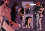  2_girls bedroom bedroom_eyes brown_hair futa_on_female futanari midna naughty_face orange_hair pointy_ears princess_zelda scubabyy sex the_legend_of_zelda 