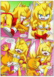 1boy 1girl 1girl anthro ass bbmbbf blush breasts cameltoe comic cum cum_in_mouth cum_inside cum_on_hand cum_on_tongue dialogue let_me_love_you_(comic) male male/female miles_"tails"_prower mobian_(species) mobius_unleashed navel oral oral_sex palcomix pussy pussylicking sega sega sex sonic_boom sonic_the_hedgehog_(series) speech_bubble tails_the_fox undressing zooey_the_fox