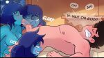  1boy 3_girls fellatio hermitmoth lapis_lazuli lapis_lazuli_(steven_universe) nude oral oral_sex steven_quartz_universe steven_universe tagme 