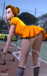 10:16 1girl 1girl 1girl 1girls 3d 3d_(artwork) 4k beauty_and_the_beast belle bending_forward brown_hair hand_on_mouth pussy roosterart solo_female sport tennis tennis_ball tennis_court tennis_outfit tennis_racket tennis_uniform