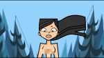  1girl asian asian_female big_breasts biracial biracial_female black_hair breasts breasts_exposed canon canonical_scene cartoon_network caucasian caucasian_female censored censored_breasts censored_nipples daylight female_only female_solo heather_(tdi) long_hair looking_at_breasts outside pixelated shocked shocked_expression sky teenage_girl teletoon topless topless_female total_drama total_drama_(series) total_drama_island tree trees white_female 