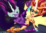 2girls alicorn_horn alicorn_wings areola big_breasts breasts casual choker clitoris dark_persona daydream_shimmer demon_girl energy_hair energy_wings equestria_girls equestria_untamed erect_nipples face_mask female/female female_focus female_only firm_breasts footwear friendship_games friendship_is_magic green_eyes grin handwear hasbro high_res high_resolution hourglass human midnight_sparkle moaning moaning_in_pleasure my_little_pony nipples older older_female palcomix purple_eyes purple_skin pussy pussy_ejaculation pussy_juice red_hair sci-twi scissoring sex shoes shoes_only smile smiling_at_another sunset_shimmer super_form tribadism twilight_sparkle_(eg) twilight_sparkle_(mlp) two_tone_hair unicorn_horn yellow_skin young_adult young_adult_female young_adult_woman yuri