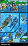  1boy 1girl abs anthro big_breasts bikini breasts canon_couple female fox_mccloud kissing krystal male nintendo rareware star_fox star_fox_adventures strikersa underwater 